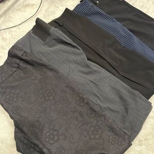 Medium Dress Pant Bunndle Set of Black and Gray Pants Various Brands